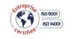 Entreprise certifiée ISO 9001 et ISO 14001
